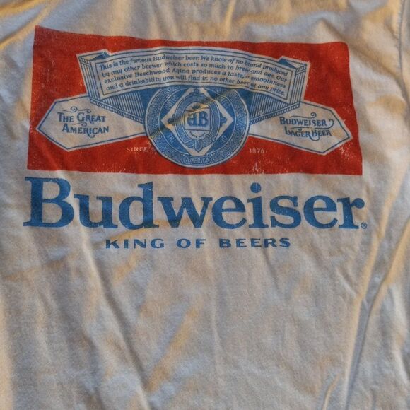 2021 Budweiser Cotton Men's Small Short Sleeve White t-shirt - Picture 1 of 6